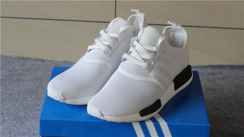 Real Boost Adidas NMD R1 Primeknit White Black